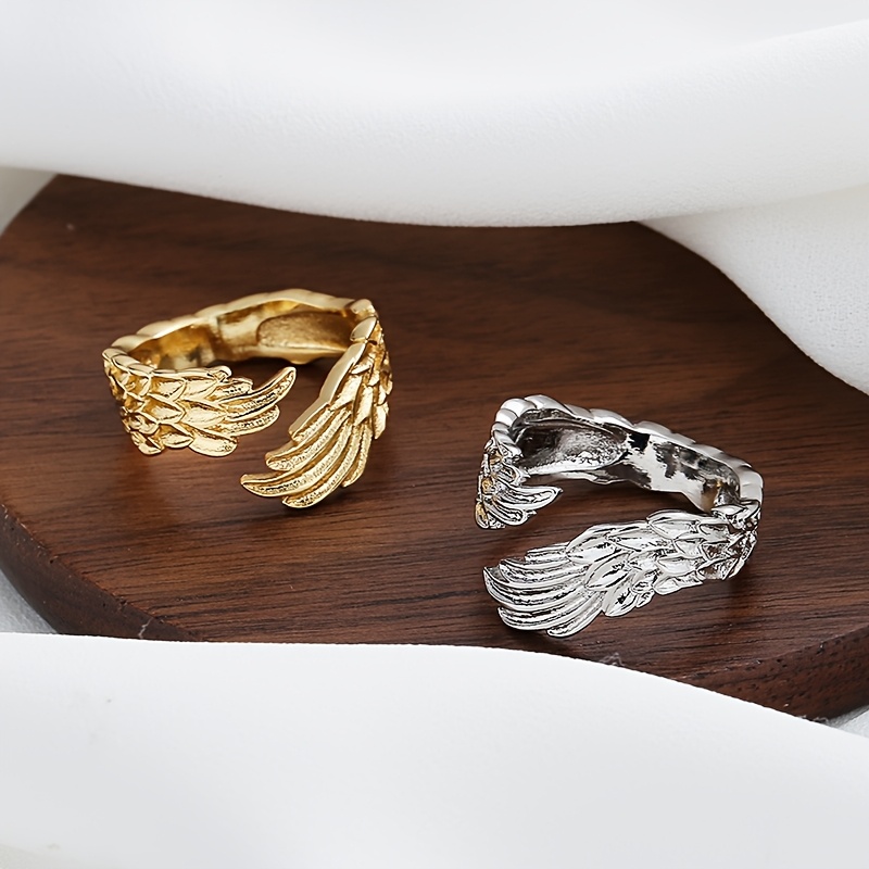 Women's Feather-patterned Wing Ring, Elegant Gift